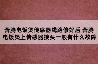 奔腾电饭煲传感器线路修好后 奔腾电饭煲上传感器接头一般有什么故障